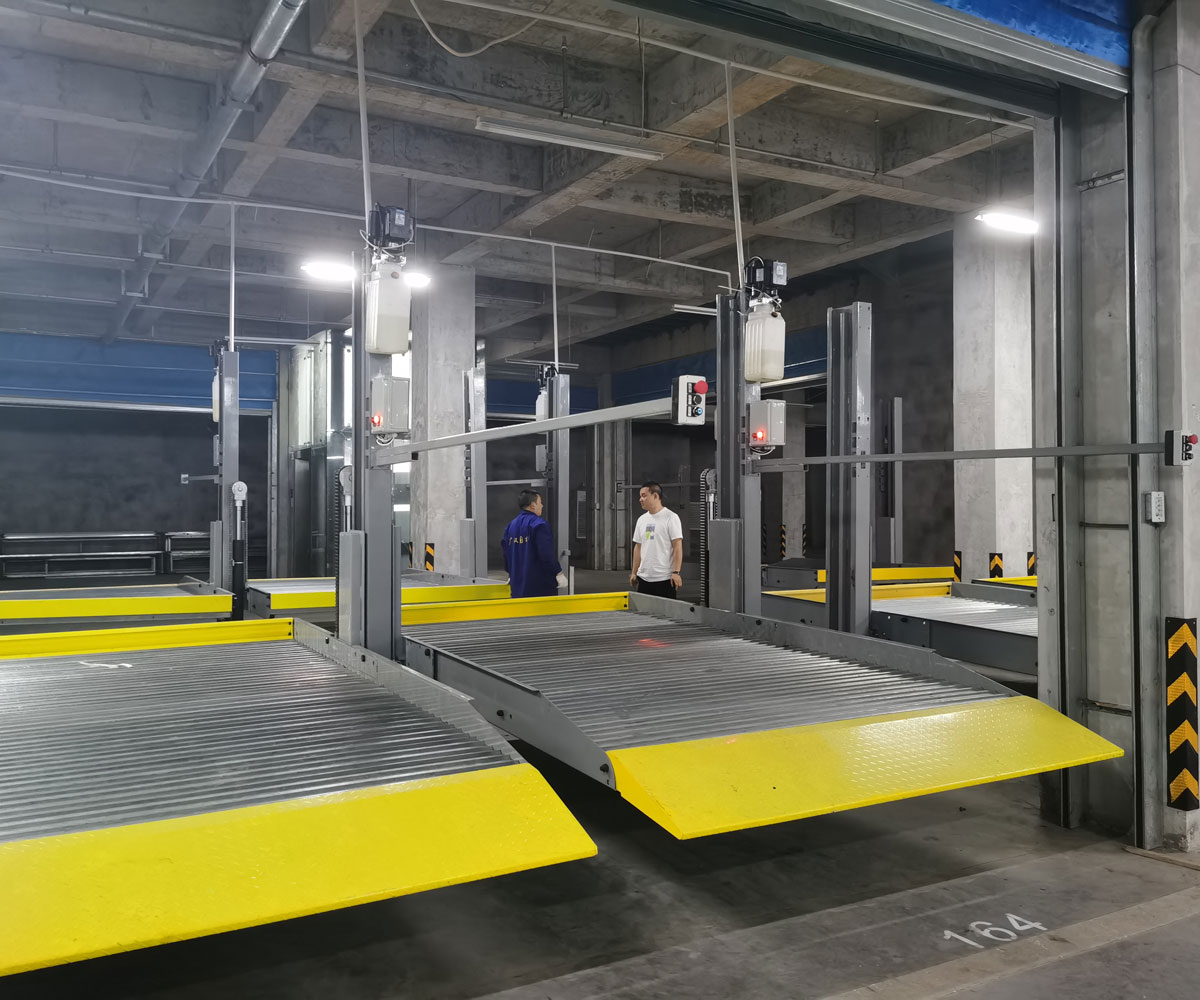 三層升降橫移式機械式立體車庫回收
